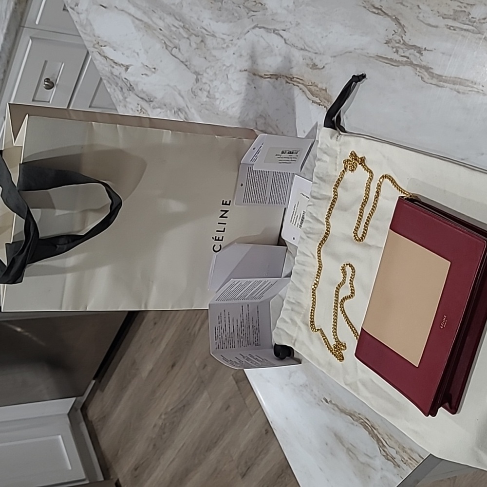 Céline Frame Evening Clutch and Chain Handbag
